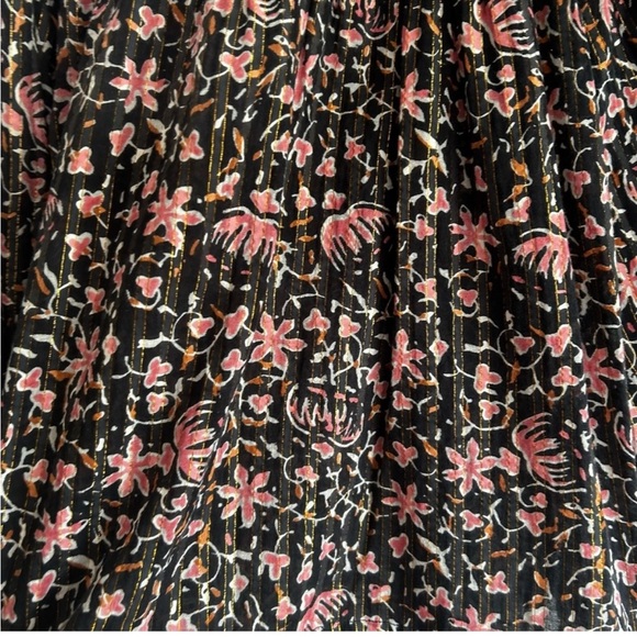 Cleobella Sz Small Brynlee Floral Top Organic Cotton Lurex Balloon Sleeves - Picture 10 of 11